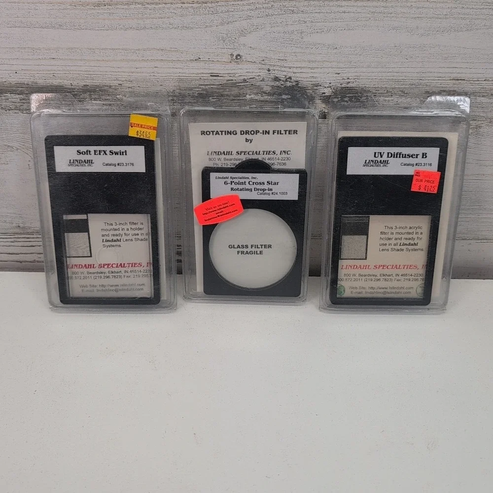Lindahl Drop in Soft Rings Diffusion Filters Soft Efx Swirl 6 Point Cross UV Dif